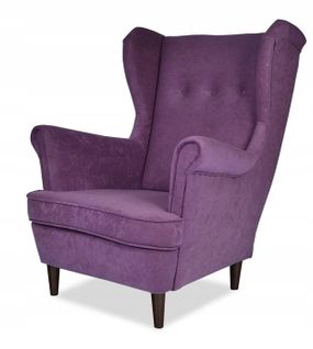 Fauteuil à Oreilles Ari — Style Scandinave, Violet, Élégant Et Confortable