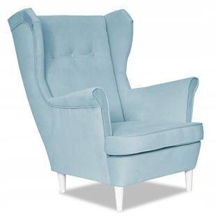 Fauteuil à Oreilles Ari — Design Scandinave Par Bleu Pastel (boy Blue)