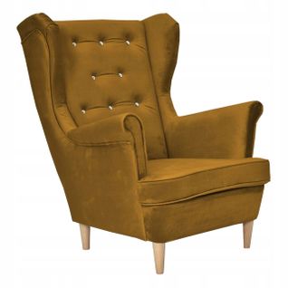 Fauteuil à Oreilles Diana Au Style Scandinave — Jaune Atténué à Effet Dégradé