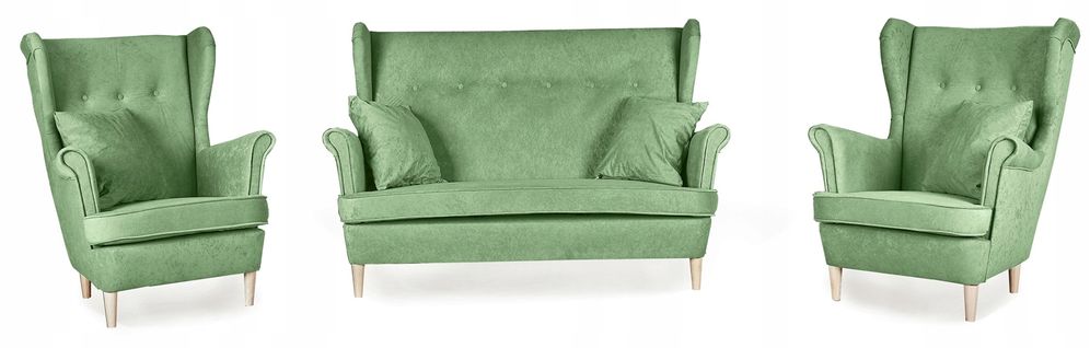 Ensemble De Salon Ari — Canapé Et Fauteuils à Oreilles De Style Scandinave