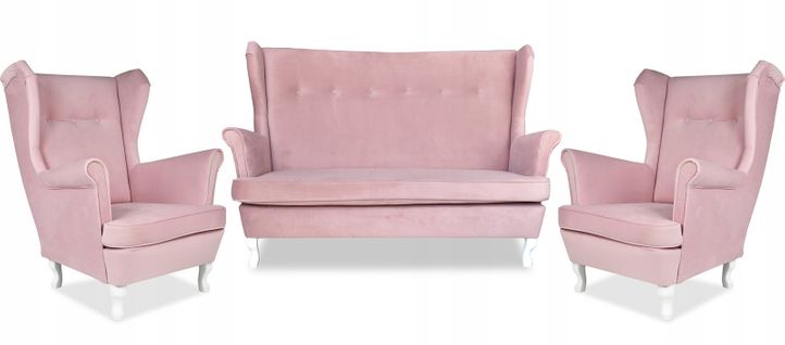 Ari — Ensemble De Salon Scandinave - Canapé Et Fauteuils à Oreilles