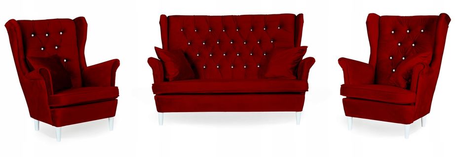 Ensemble De Salon Gaja - Canapé Et Fauteuils Scandinaves à Oreilles