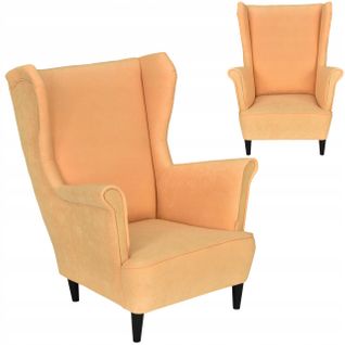 Fauteuil à Oreilles Max, Scandinave — Orange Brique Roux