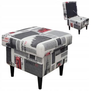 Pouf Ottoman Repose-pieds Ari Avec Coffre De Rangement — Différents Modèles