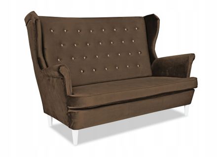 Diana — Canapé à Oreilles De Style Scandinave, Non Convertible, Marron