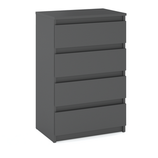 Commode Avec 4 Tiroirs Gris Mat 60 Cm – Pour Salon Ou Chambre