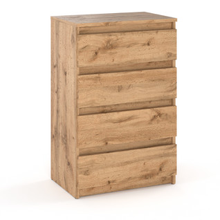 Commode à 4 Tiroirs En Chêne Wotan 60cm Salon Et Chambre à Coucher