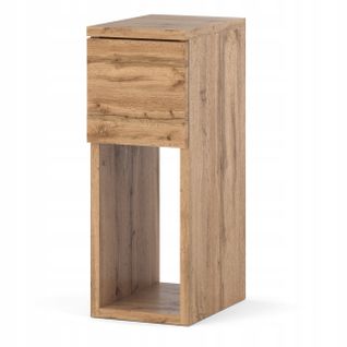 Table De Chevet Étroite Chêne Wotan 20 Cm Avec Tiroir, Style Loft, Table De Nuit Pour Chambre
