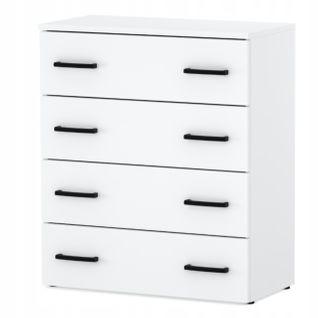 Armoire à Chaussures En Blanc 71x82,9x35 Cm – Meuble De Rangement Avec 4 Étagères