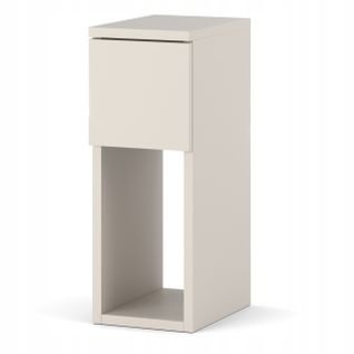 Table De Chevet Étroite 20 Cm Couleur Cachemire Beige, Petite Table De Nuit Pour Chambre