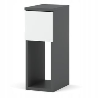 Table De Chevet Étroite 20 Cm, Petite Table De Nuit Grise Et Blanche Pour Chambre à Coucher – Chevet