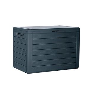 Coffre de jardin 190l Plastique Anthracite Woodebox 78 X 43,3 X 55 Cm