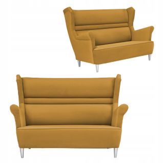Canapé / Sofa à Oreilles Zoja — Style Scandinave, Non Convertible, Jaune Doré