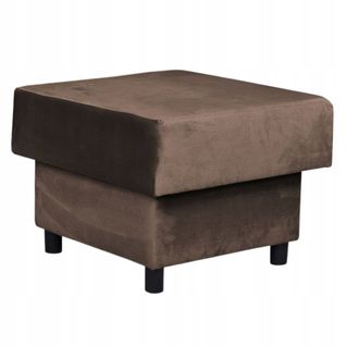 Grand Pouf/siège Alicja Avec Coffre De Rangement Et Ressorts Bonell, Marron