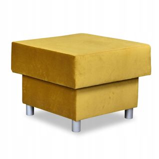 Grand Pouf‑siège Alicja Avec Coffre De Rangement Et Ressorts Bonell — Jaune