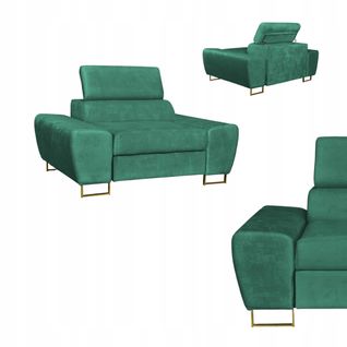 Bosso — Fauteuil De Relaxation En Velours Vert Pour Salon, Appuie‑tête Réglable