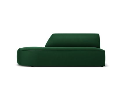 Canapé Modulable Gauche "charles" 2 Places En Velours Vert