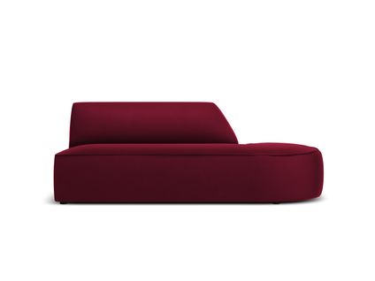 Canapé Modulable Droit "charles" 2 Places En Velours Rouge
