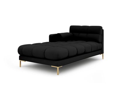 Méridienne Gauche "bali" En Tissu Structurel Noir