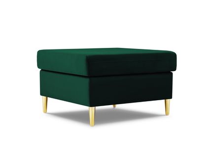 Pouf "kyoto" En Velours Vert Bouteille