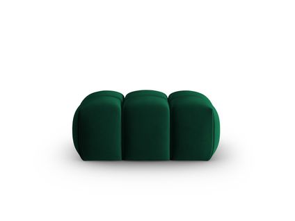 Pouf "lorella" En Velours Vert Bouteille