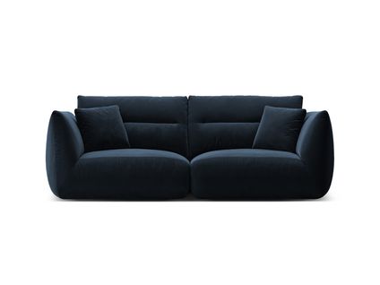 Canapé Modulable "maurie" 3 Places En Velours Bleu Roi