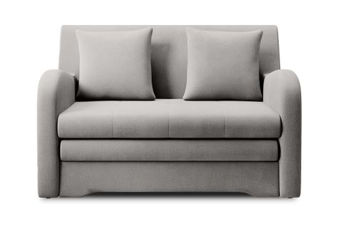 Canapé Convertible 2 Places Selma En Tissu - Gris Clair