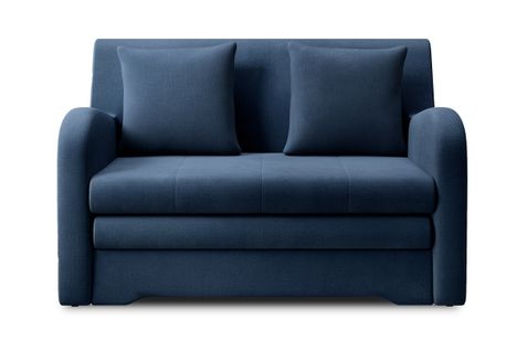 Canapé Convertible 2 Places Selma En Tissu - Bleu
