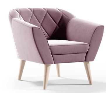 Fauteuil Gloria En Velours Rose  Fauteuil TV De Style Scandinave