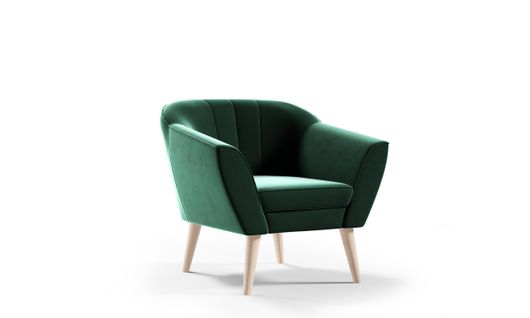 Fauteuil Kaya En Velours - Vert