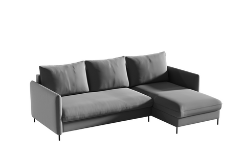 Canapé D’angle Bellissima – Canapé-lit Gris Avec Fonction Couchage