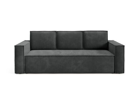 Canapé-lit Corda Gris En Velours Côtelé Avec