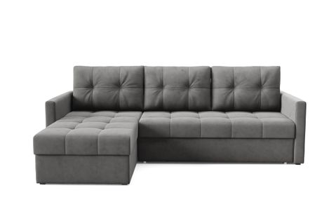 Canapé D'angle Avec Fonction De Couchage Gris Ivio