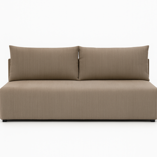 Canapé Luno Avec Fonction De Couchage, En Velours Côtelé Beige – Un Canapé Moderne Et Élé