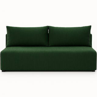 Canapé Convertible Luno En Tissu Bouclé - Vert Olive
