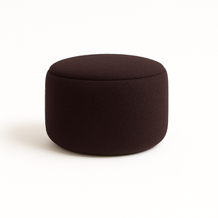 Pouf Rond Moon Ø40x40 Cm - Brun