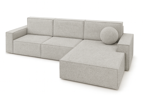 Canapé d’angle PORTO III avec revêtement en tissu – design élégant