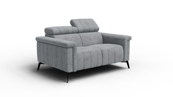 Canapé 2 Places Nordel, Tissu Gris