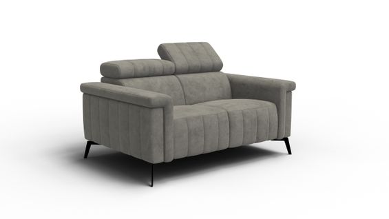 Canapé 2 Places Nordel, Tissu Taupe