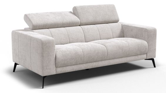 Canapé 3 Places Morello, Tissu Crème