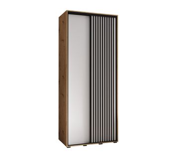 Armoire Lanko 1 à Portes Coulissantes 235,2/120/60 2 Portes (artisan/blanc)