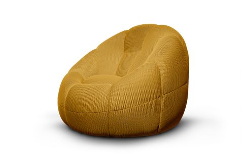 Fauteuil Tissu Jaune - Figo