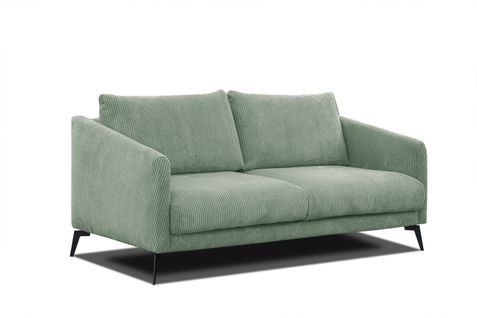 Canapé 2,5 Places Vilt, Tissu Sauge