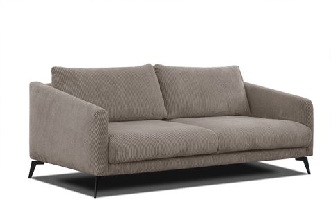 Canapé 3 Places Vilt, Tissu Taupe