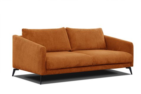 Canapé 3 Places Vilt, Tissu Orange