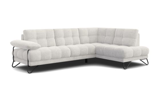 Bubbara Canapé D’angle 5 Places Droit, Crème
