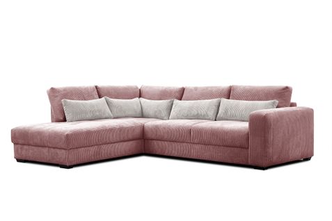 Canapé D’angle 5 Places Gauche Oli, Vieux Rose