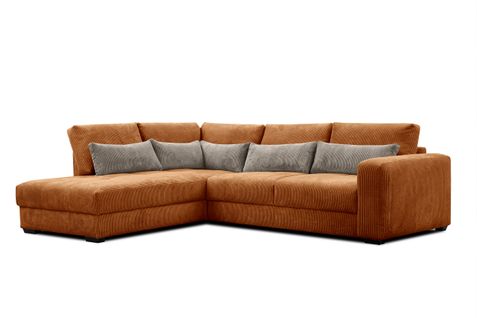 Canapé D’angle 5 Places Gauche Oli, Orange