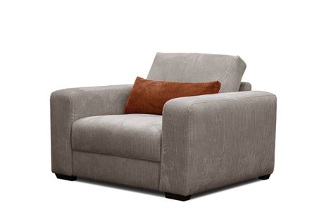 Fauteuil En Velours Côtelé Oli, Taupe