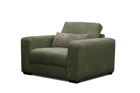 Fauteuil En Velours Côtelé Oli, Olive
